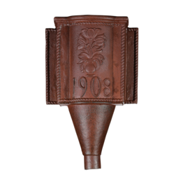 Maison Leon Van den Bogaert Regenwasser-Sammler aus Gusseisen 1908 – dekorativer Fallrohrkopf
