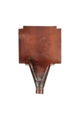 Maison Leon Van den Bogaert Exclusive cast iron rainwater hopper head – 1908 – richly decorated architectural element with floral vase, early 20th century