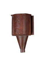 Maison Leon Van den Bogaert Exclusive cast iron rainwater hopper head – 1908 – richly decorated architectural element with floral vase, early 20th century