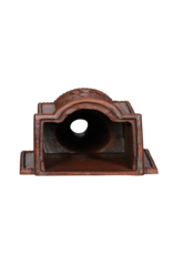 Maison Leon Van den Bogaert Exclusive cast iron rainwater hopper head – 1908 – richly decorated architectural element with floral vase, early 20th century