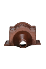 Maison Leon Van den Bogaert Exclusive cast iron rainwater hopper head – 1908 – richly decorated architectural element with floral vase, early 20th century