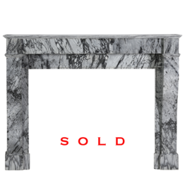 Maison Leon Van den Bogaert Bleu Fleuri Marmeren Schouw – 19e Eeuws Parijs