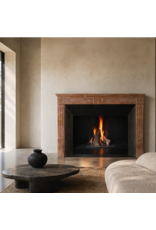 Maison Leon Van den Bogaert 19th Century French Louis XVI Antique Fireplace Mantel in Bourgogne Rose Hard-Stone – Hand-Carved Architectural Surround