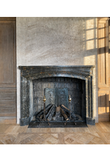 Maison Leon Van den Bogaert Henri II bleu FossilSteinkamin