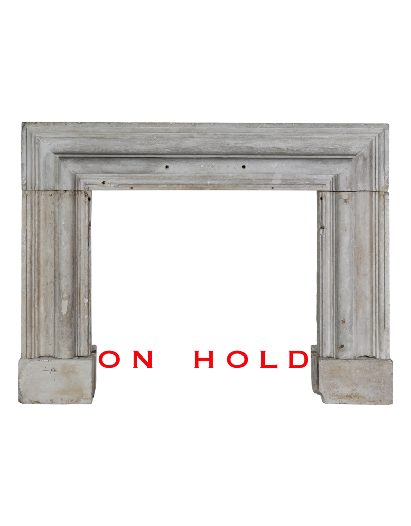 Maison Leon Van den Bogaert Extreme Strong Limestone Antique Fireplace Surround