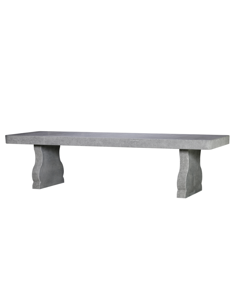 Maison Leon Van den Bogaert Monumentale Table en Pierre Bleue Belge de Style Louis XIV pour Intérieur et Extérieur