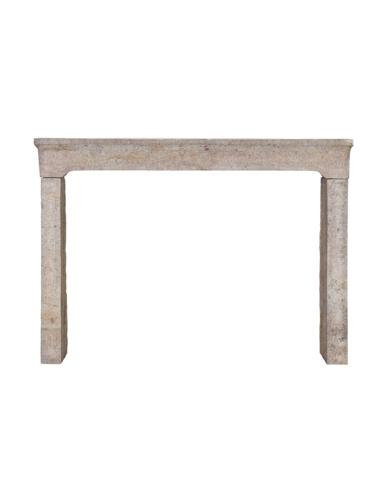 Maison Leon Van den Bogaert Original 17th Century French Louis XIII Hard Limestone Fireplace Surround for a Large Firebox