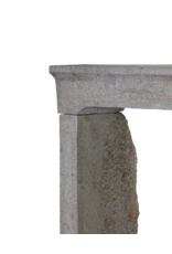 Maison Leon Van den Bogaert Original 17th Century French Louis XIII Hard Limestone Fireplace Surround for a Large Firebox