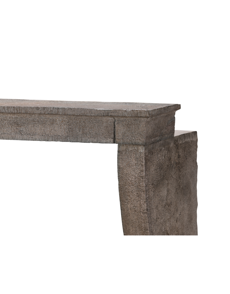 Maison Leon Van den Bogaert Original 17th Century French Louis XIII Hard Limestone Fireplace Surround for Large Fireboxes and Bespoke Interiors