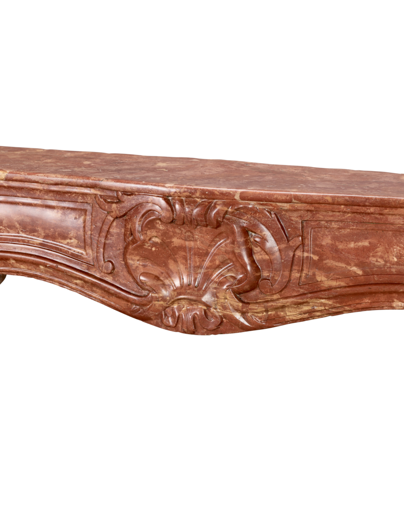Cheminée Régence en Pierre Marbrière Rouge Chaud pour Chambres et Espaces Sur Mesure