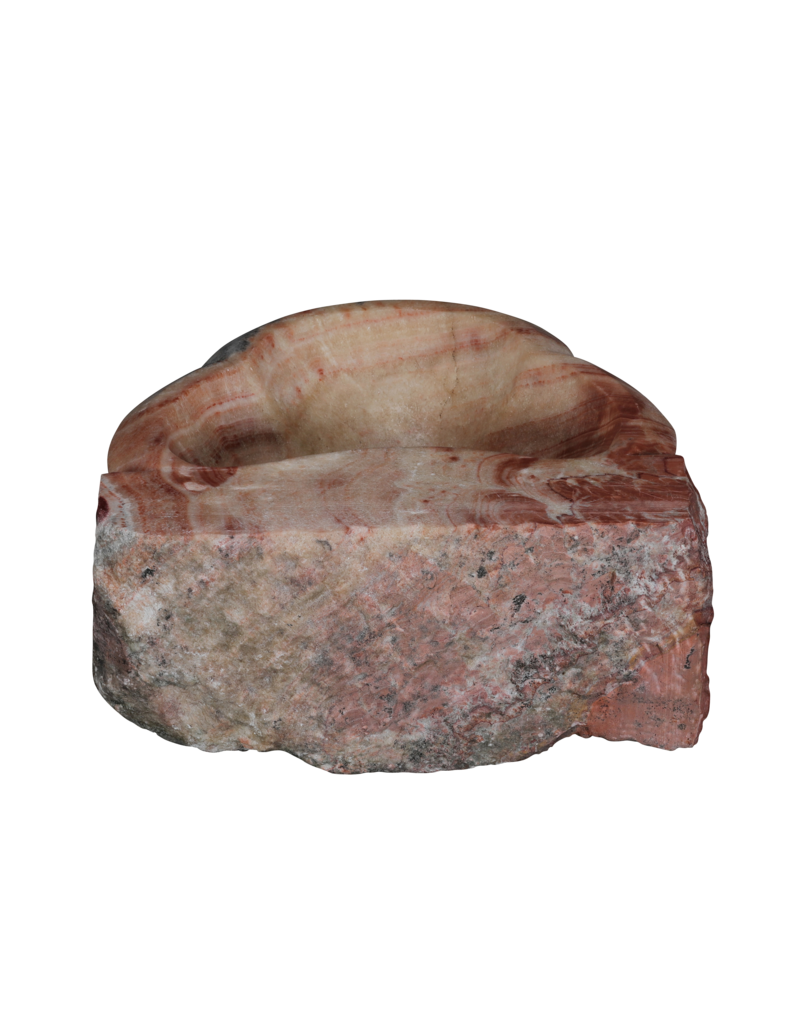 Maison Leon Van den Bogaert Originaler Onyx Benitier Wandbrunnen – Handgearbeiteter Wasserfont für Luxuriöses Gästebad oder Gäste-WC