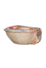 Maison Leon Van den Bogaert Originaler Onyx Benitier Wandbrunnen – Handgearbeiteter Wasserfont für Luxuriöses Gästebad oder Gäste-WC