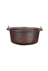 Pot Ancien en Acier – Porte-Bûches Rustique pour Cheminée ou Objet Lumineux Industriel