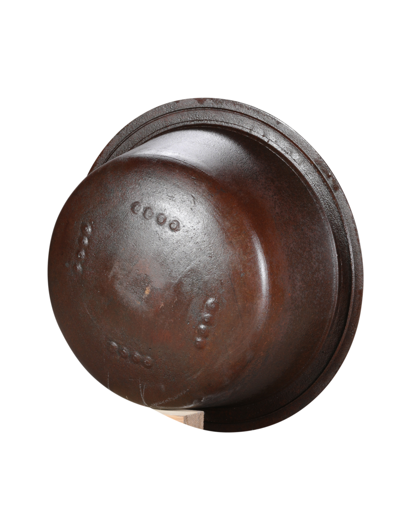 Antiek Stalen Ketel – Rustieke Houthouder bij de Schouw of Industrieel Decoratief Lichtobject