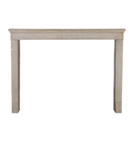 Maison Leon Van den Bogaert Rustic Hand-Carved French Limestone Fireplace Mantel