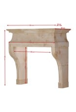 Grande Cheminée en Calcaire Massangis Jaune, Fin du XXe Siècle, Manteau Architectural pour Grand Foyer Ouvert