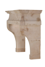 Massangis jaune französische Kalkstein-Kamin, spätes 20. Jahrhundert, architektonische Kaminumrandung für große Feuerstelle