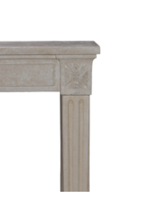 18th Century French Louis XVI Period Limestone Fireplace Mantel – Wide 160 cm Antique Stone Fireplace Surround