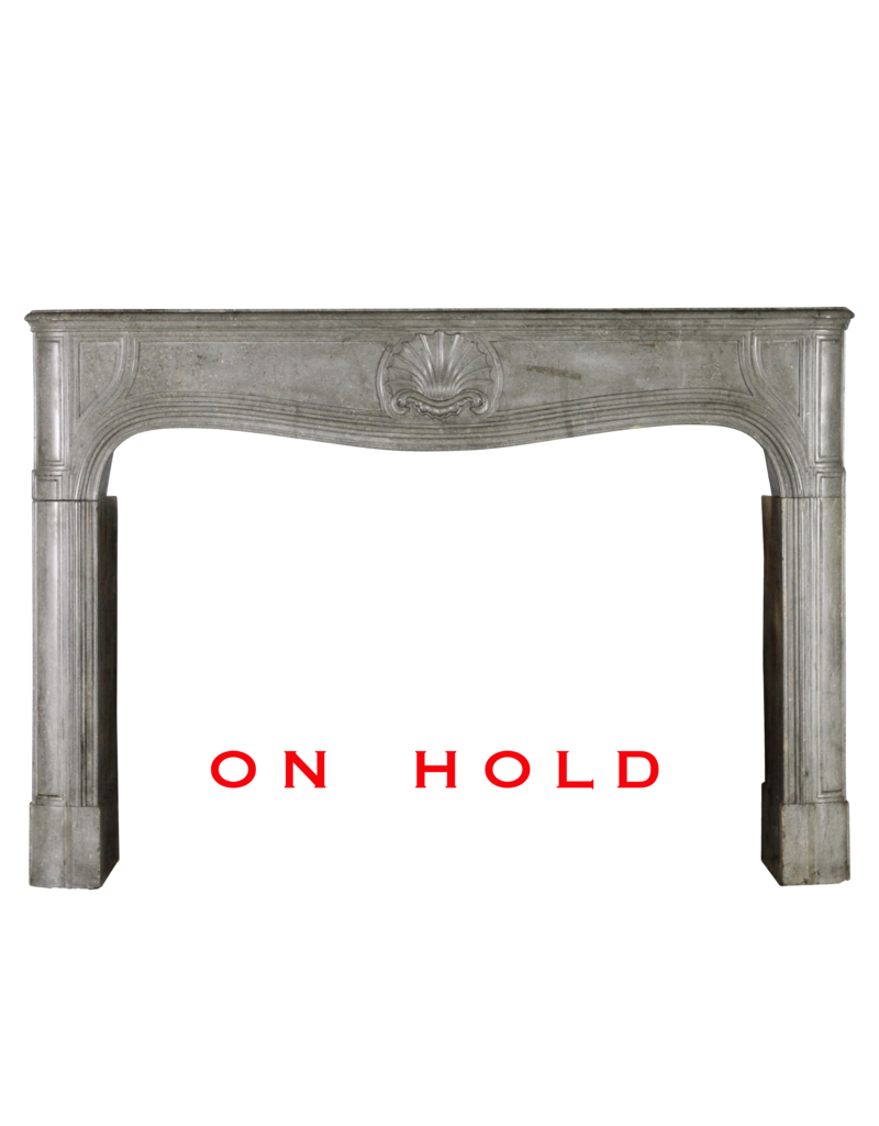 Maison Leon Van den Bogaert Strong 18Th Century French Antique Fireplace Surround In Grey Stone
