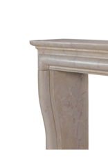 Late 20th Century French Burgundy Marble Stone Fireplace Surround — Compact Elegant Mantel, 123 cm Wide