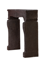 18th Century French Louis XIV Fireplace Mantel in Dark Aubergine Lava Stone – 135.5 cm Wide