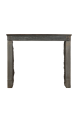 Maison Leon Van den Bogaert Chimenea neoclásica del siglo XIX en piedra natural gris – 127,5 cm de ancho