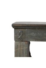 Maison Leon Van den Bogaert Chimenea neoclásica del siglo XIX en piedra natural gris – 127,5 cm de ancho