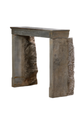 Maison Leon Van den Bogaert Chimenea neoclásica del siglo XIX en piedra natural gris – 127,5 cm de ancho