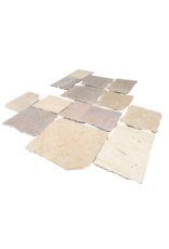 Maison Leon Van den Bogaert Authentic Burgundy Limestone Opus Romain Floor – Random Medieval French Stone Tiles