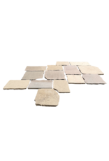 Maison Leon Van den Bogaert Authentic Burgundy Limestone Opus Romain Floor – Random Medieval French Stone Tiles