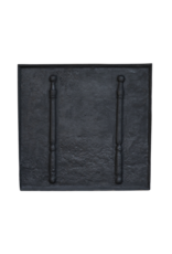 Maison Leon Van den Bogaert Blacked Cast Iron Fire-Back — 113 cm High