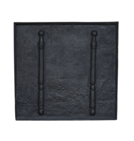 Maison Leon Van den Bogaert Blacked Cast Iron Fire-Back — 113 cm High