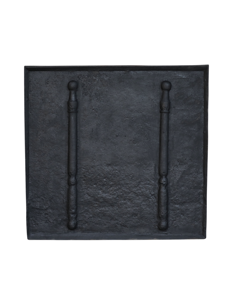 Maison Leon Van den Bogaert Blacked Cast Iron Fire-Back — 113 cm High
