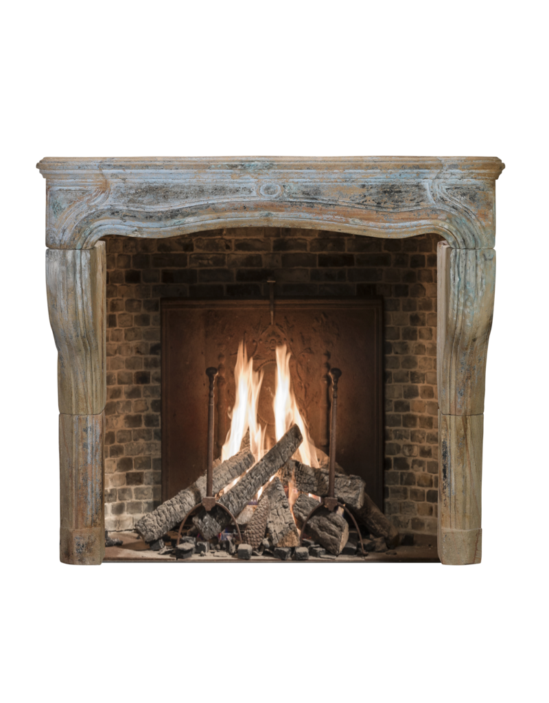 Late 17th Century French Louis XIV Limestone Mantel with Exceptional Provençal Patina – 149 cm Wide