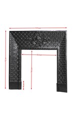 Maison Leon Van den Bogaert Marco interior de chimenea de hierro con mascarón — 117,5 cm