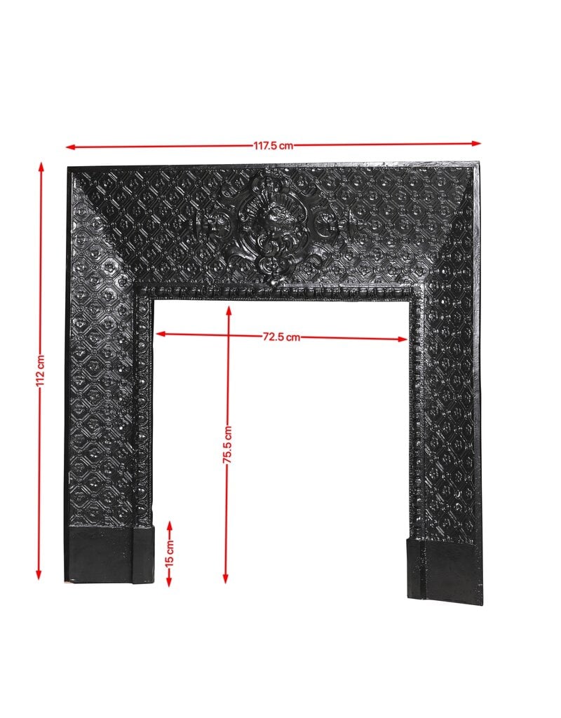 Maison Leon Van den Bogaert Gietijzeren binnenkader in Franse stijl met mascaron — 117,5 cm