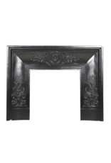 Maison Leon Van den Bogaert Marco interior de chimenea de hierro con roseta y follaje — 129 cm