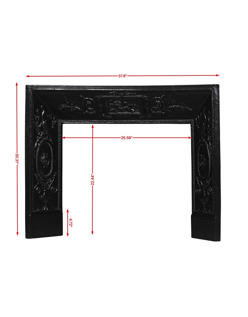 Maison Leon Van den Bogaert Marco interior de chimenea con medallones y aves — 96 cm