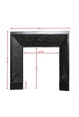 Maison Leon Van den Bogaert Oud gietijzeren binnenkader met rozet voor sierschouw – 86 cm