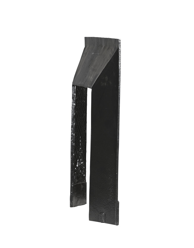 Maison Leon Van den Bogaert Original Old Cast Iron Fireplace Inner Frame with Rosette – 86 cm