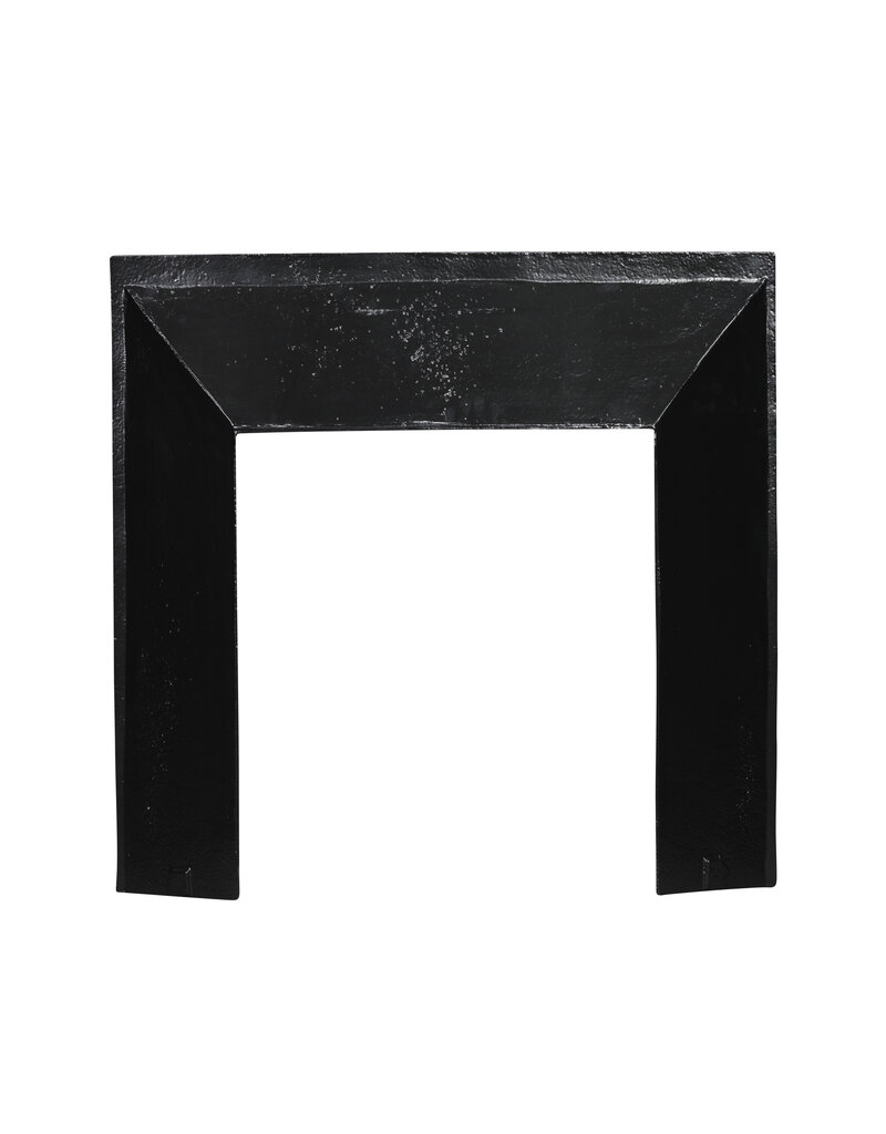 Maison Leon Van den Bogaert Original Old Cast Iron Fireplace Inner Frame with Rosette – 86 cm