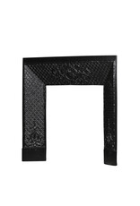 Maison Leon Van den Bogaert Original Old Cast Iron Fireplace Inner Frame with Rosette – 86 cm