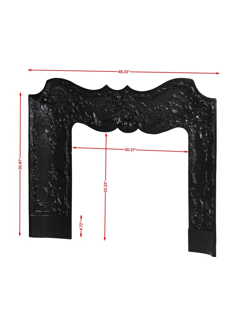 Maison Leon Van den Bogaert Marco interior de chimenea de hierro fundido Luis XV – 122,5 cm
