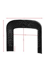 Maison Leon Van den Bogaert Old Cast Iron Fireplace Inner Frame with Oval Rosette – 94.5 cm