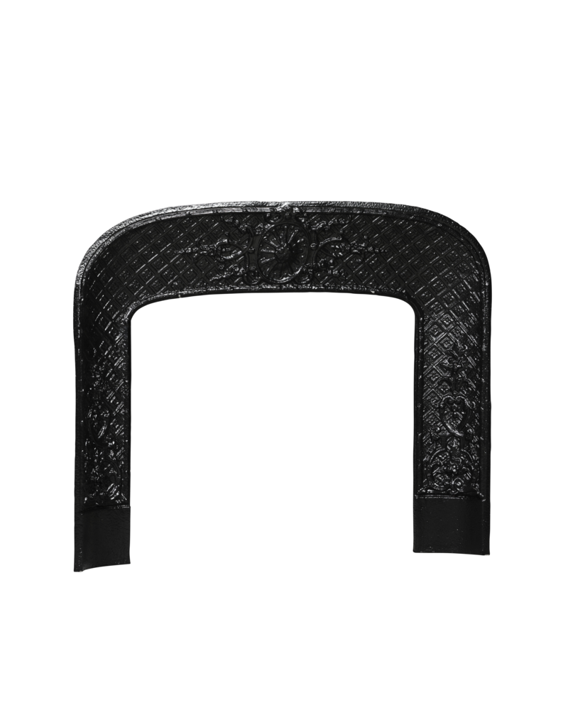 Maison Leon Van den Bogaert Marco interior de chimenea con roseta y rombos en hierro – 94,5 cm