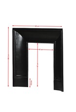 Maison Leon Van den Bogaert Oud gietijzeren binnenkader met parelranden voor sierschouw – 92 cm