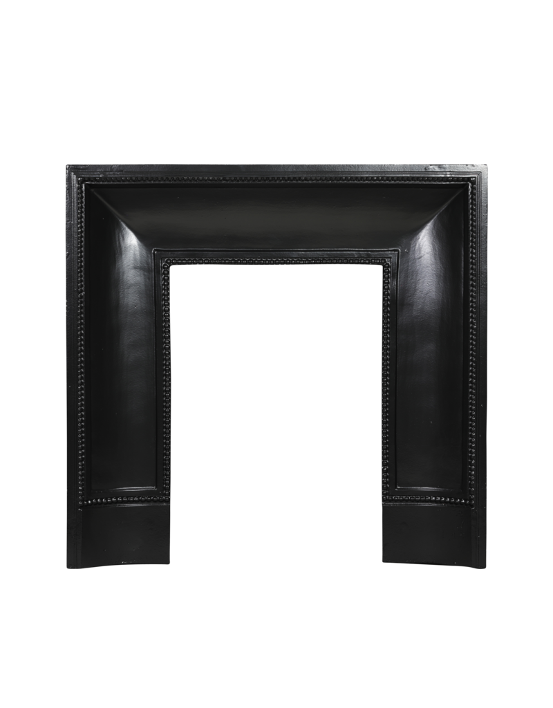Maison Leon Van den Bogaert Old Cast Iron Fireplace Inner Frame with Beaded Borders – 92 cm