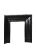 Maison Leon Van den Bogaert Old Cast Iron Fireplace Inner Frame with Beaded Borders – 92 cm