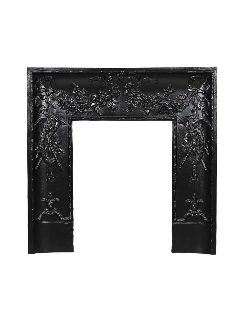 Maison Leon Van den Bogaert Marco interior de chimenea de hierro fundido, 86 cm, estilo Luis XVI