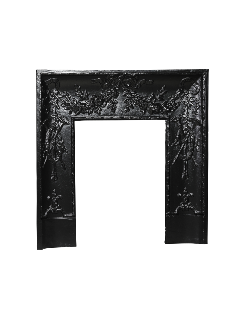 Maison Leon Van den Bogaert Marco interior de chimenea de hierro fundido, 86 cm, estilo Luis XVI